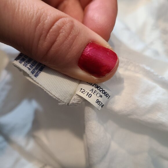 VTG American Eagle White Smocked Dress Cottage Resort Sz Medium Wedding Lace - Picture 8 of 10